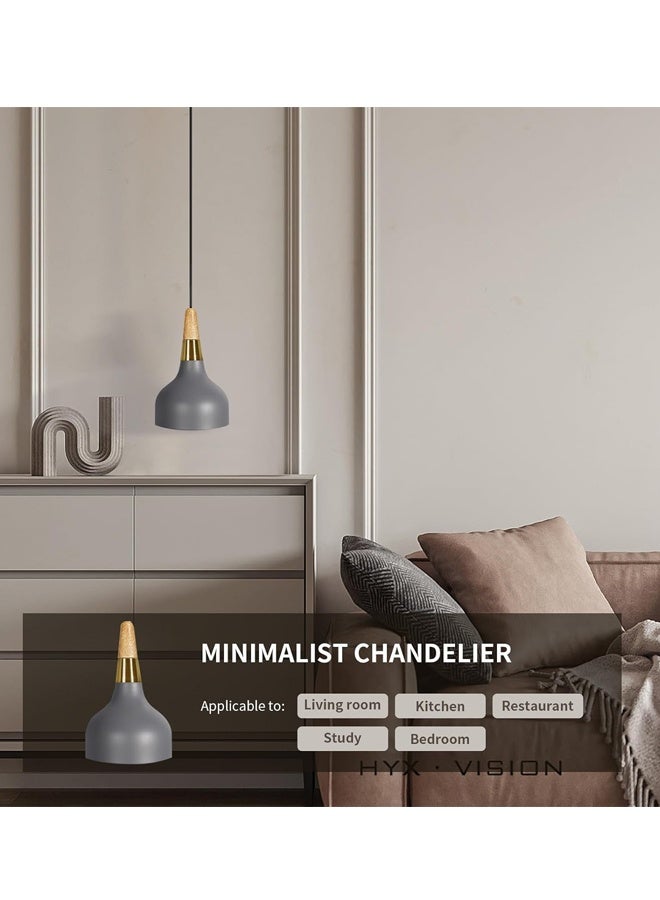 Optico 3pcs Pendant Ceiling Light with Bulbs Modern Nordic Hanging Ceiling Light with Adjustable Cord, Minimalist Pendant Lighting Adjustable Chandelier Decor Lamp for Dinning Room - Image 4