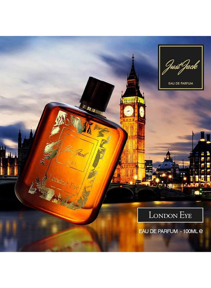 چاست_چاك Just Jack London Eye Perfumes For Men and Women, Eau De Parfum 100ML, For Him/Her Long Lasting Fragrance - Image 3