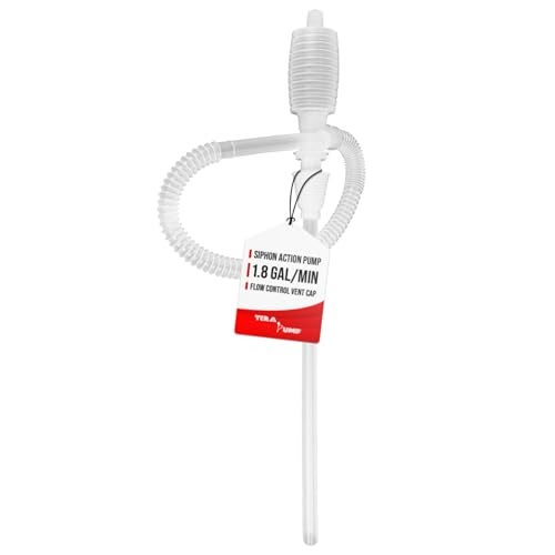 TERA PUMP  Heavy Duty Chemical Resistant Manual Handoperated Siphon Pump Compatible with nonpotable water Acid gasoline kerosene  diesel and more etc