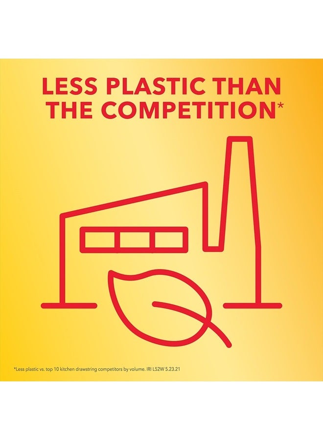 Glad أكياس القمامة، أكياس قمامة مطاطية عالية مرونة، سعة 13 جالون، عطر فابريز زهر الكرز، 34 قطعة - Image 3