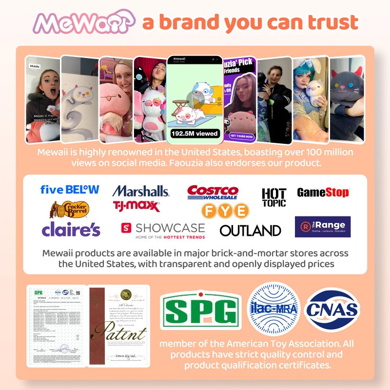 Mewaii وسادة جسم كابيبارا طويلة ميوائي، حيوانات محشوة كابيبارا لطيفة، دمى ناعمة، وسائد كبيرة قابلة للعناق، هدية للفتيات (20 بوصة) - Image 5