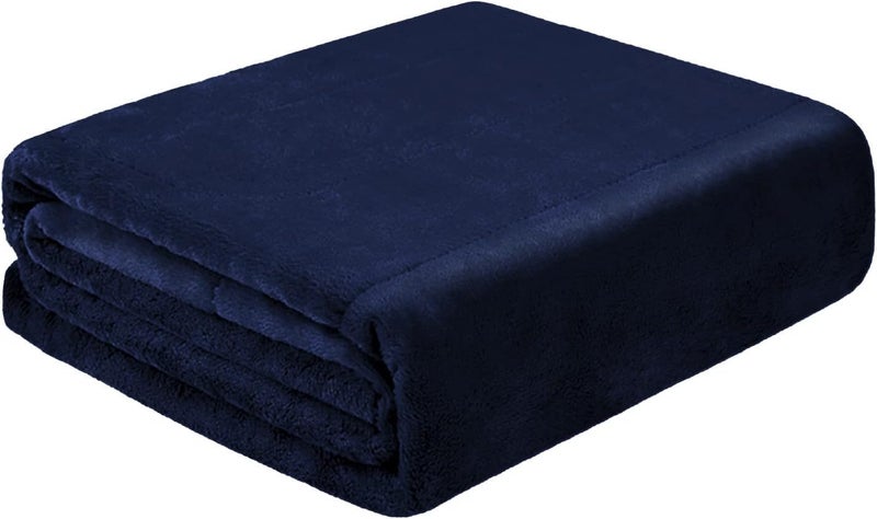 klarako Exercise Equipment Grease Electric Heated Shawl Blanket Battery Operated USB Cordless Wrap For Women. With Auto Shutoff Ultra Soft Throw Flannel Warm Cape For Car Office Chair Machine (Navy, One Size) - Image 3