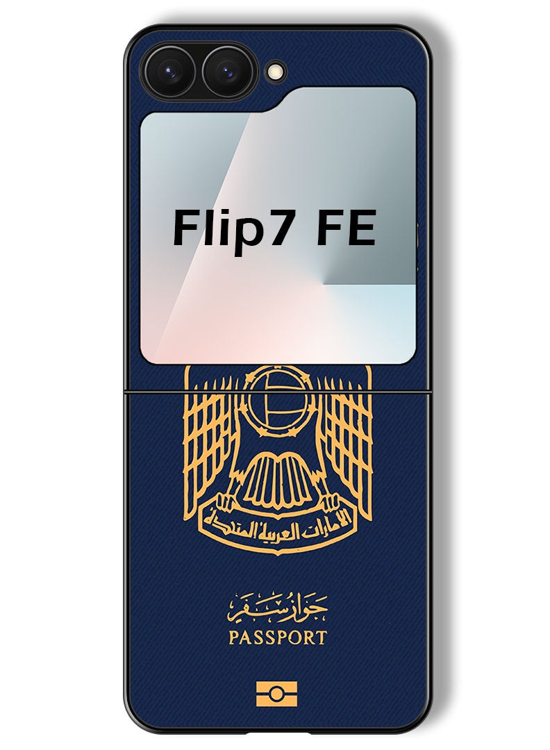 Theodor Case Compatible with Samsung Galaxy Z Flip 7 FE 6.7 Inch Protection Shockproof Bumper Cover UAE Passport - Image 1