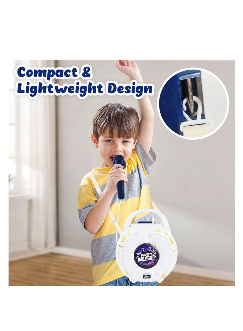Excefore Karaoke Machine for Kids & Adults, with 2 Microphones, Portable Karaoke Machine with LED Light and Voice Changing Effects, Microphones Toy for Age 4-12 Kids Boys Girls Families Birthday Party  - Image 5