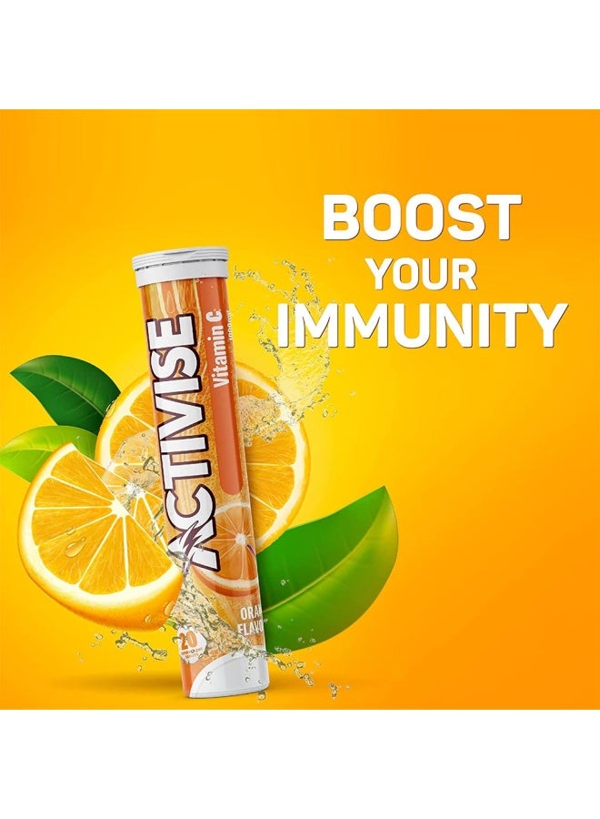 Activise Vitamin C 1000 Mg Orange Flavor Effervescent Tablets For Immunity Boost, Value Pack Of 2X20'S - Image 4