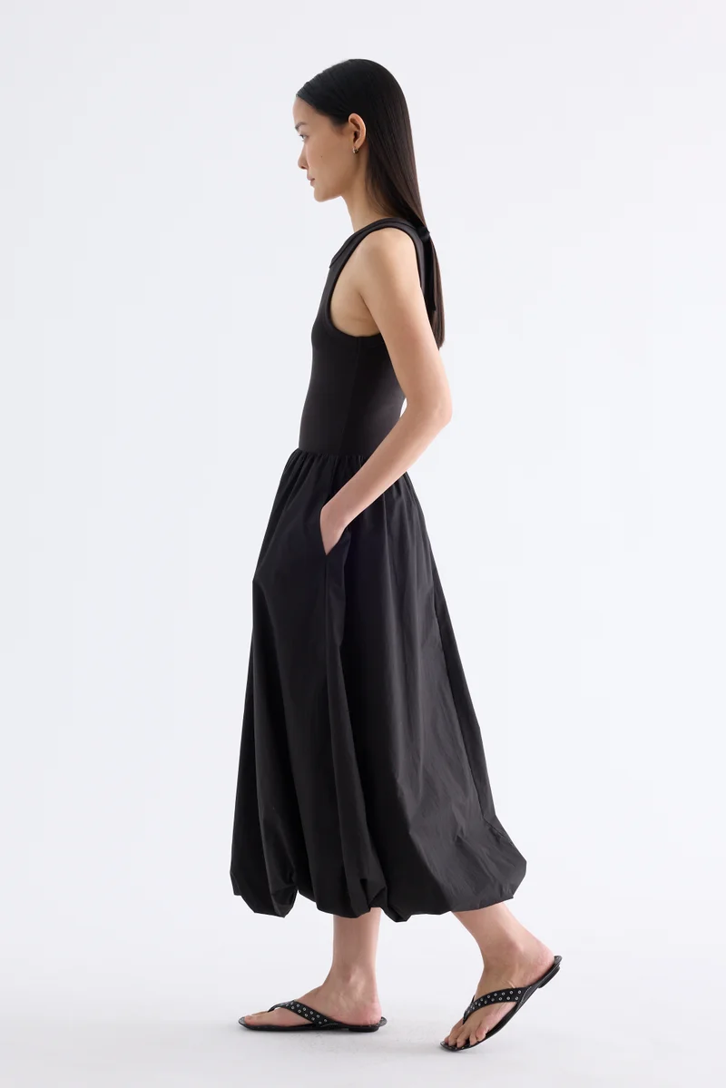 The Editor's Market  Maisy Ribbon-Tie Balloon Dress for Women | Best Price UAE