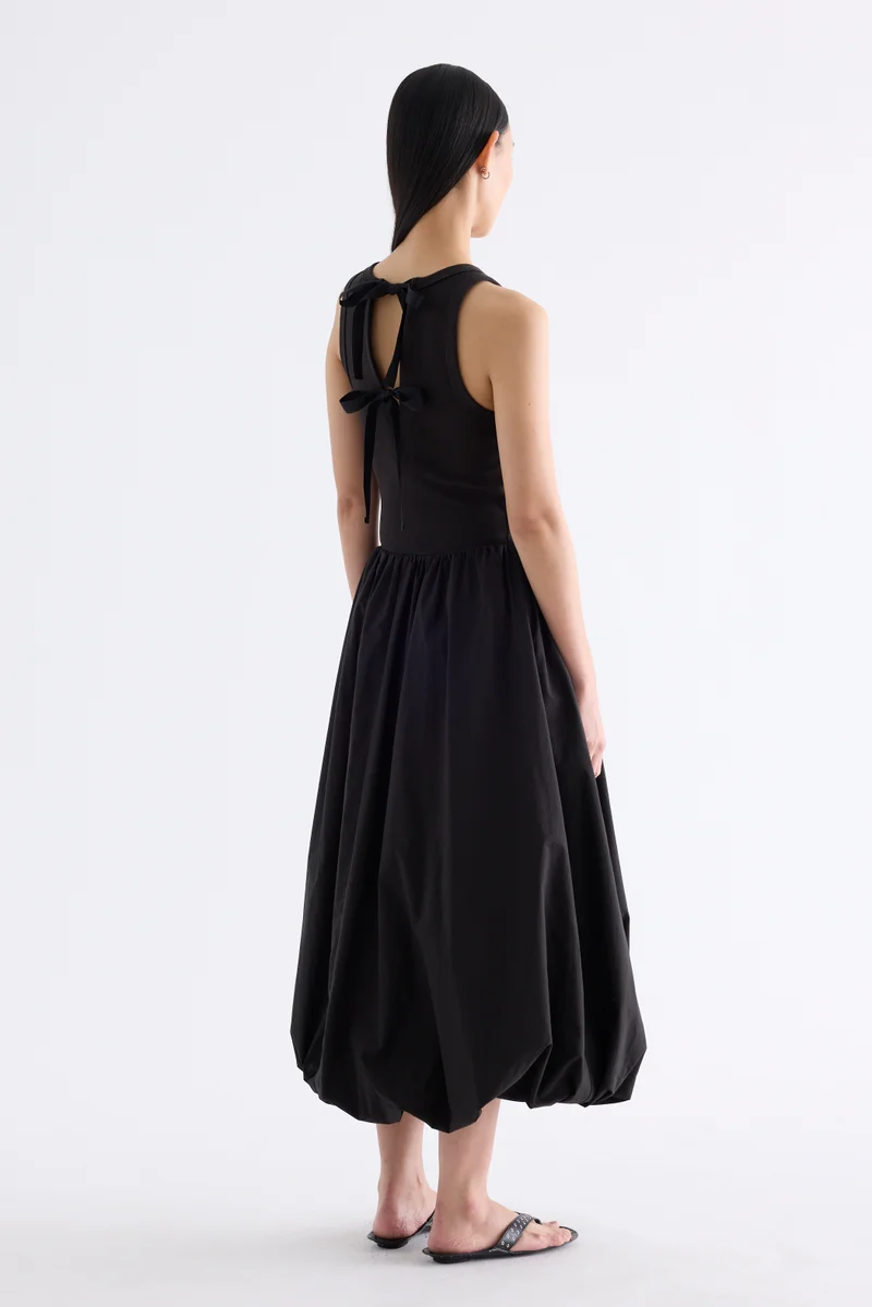 The Editor's Market  Maisy Ribbon-Tie Balloon Dress for Women | Best Price UAE