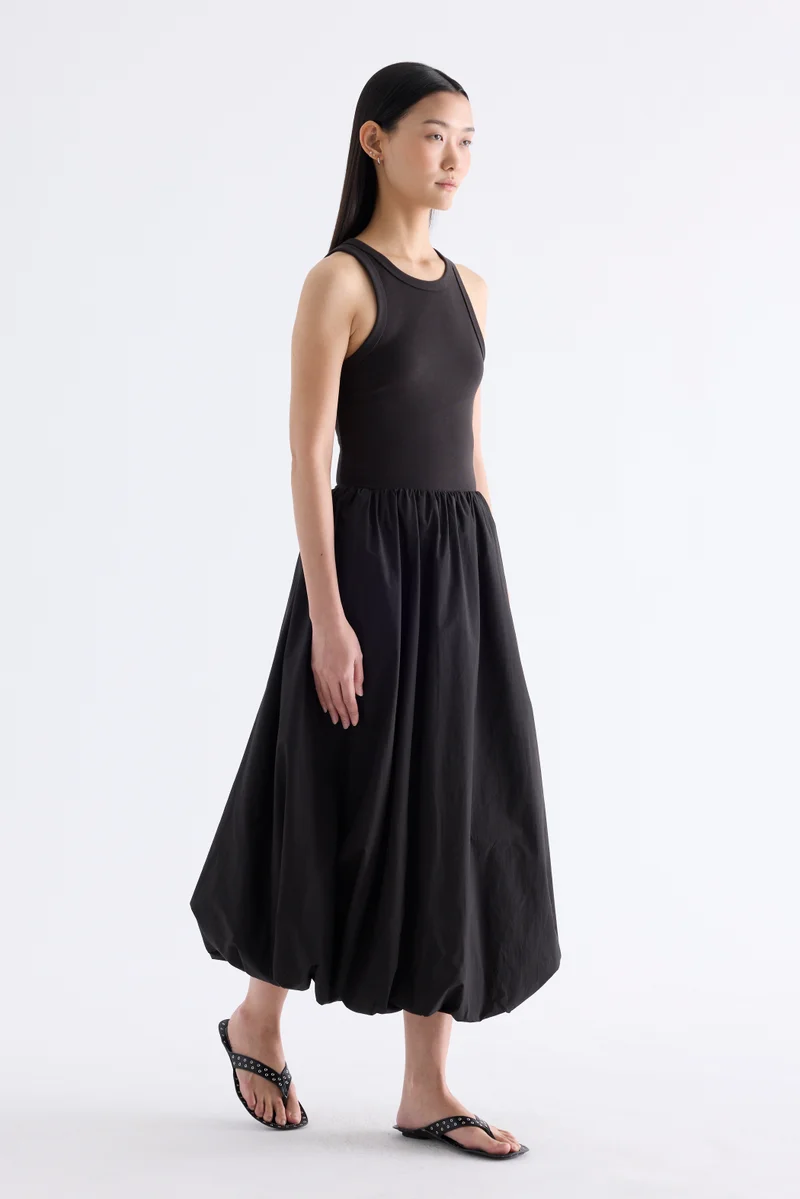 The Editor's Market  Maisy Ribbon-Tie Balloon Dress for Women | Best Price UAE