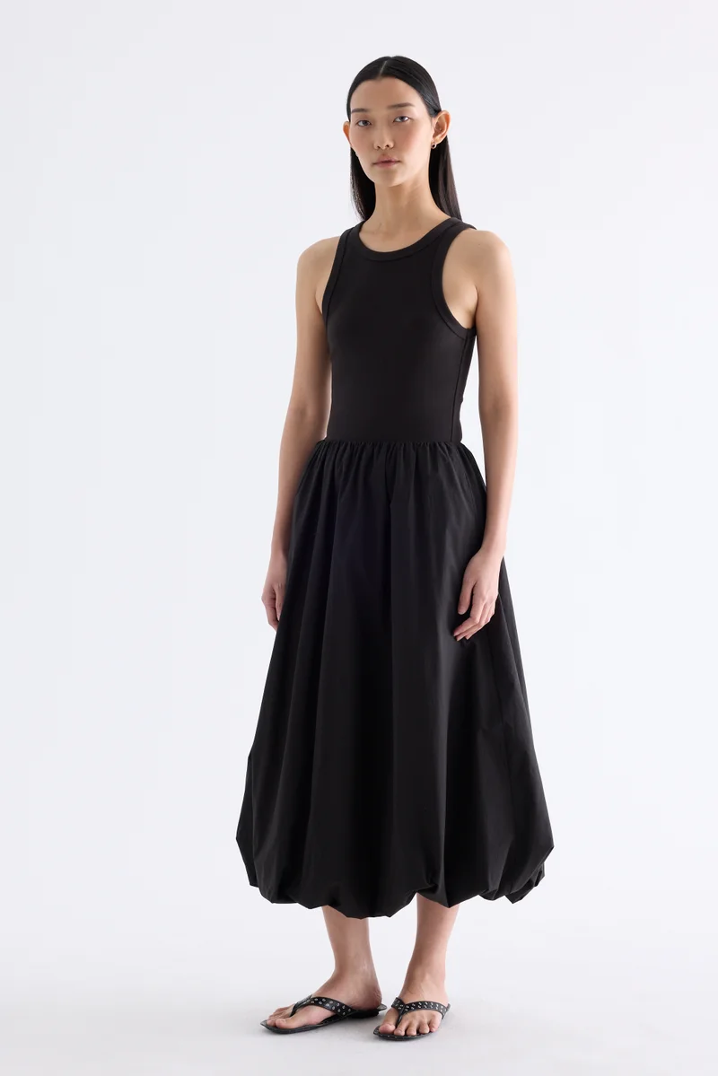 The Editor's Market  Maisy Ribbon-Tie Balloon Dress for Women | Best Price UAE