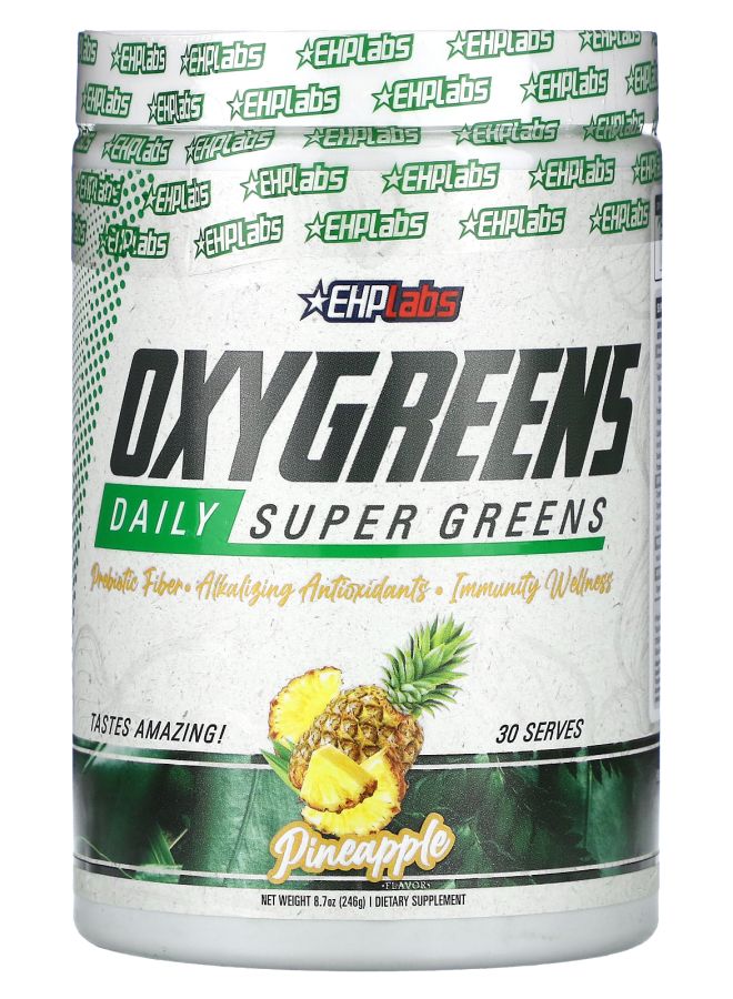 EHPLabs OxyGreens Daily Super Greens Pineapple  8.7 oz (246 g)
