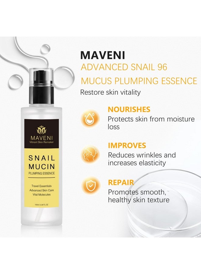 MAVENI High Concentration Snail Mucin Plumping Serum 100ml 3.38 fl.oz,Hydrating Serum with Snail, Reduce Wrinkles and Fine Lines,Smooth Facial Skin - Image 2