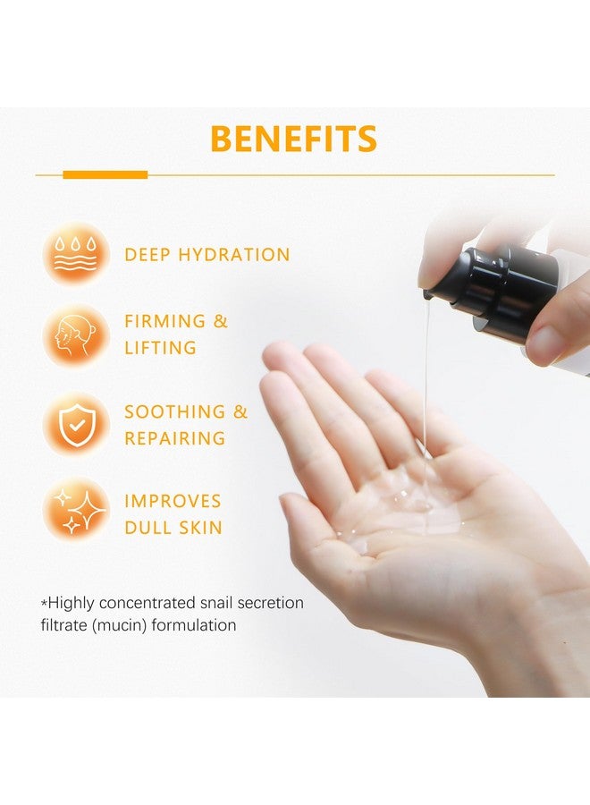 MAVENI High Concentration Snail Mucin Plumping Serum 100ml 3.38 fl.oz,Hydrating Serum with Snail, Reduce Wrinkles and Fine Lines,Smooth Facial Skin - Image 5