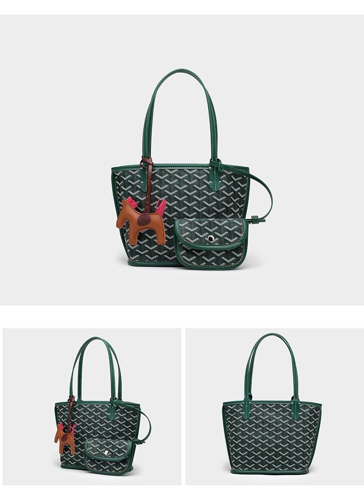 Generic - EMO Dog Tooth Tote Bag Travel Bag Vegetable Basket Shopping Bag Pendants Random - Image 1