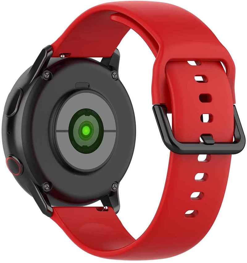 HUMBLE Silicone 19mm Replacement Band Strap with Metal Buckle Compatible with Noise Colorfit Pro 2, Storm Smart Watch & Watches with 19mm Lugs (Red) - Image 4