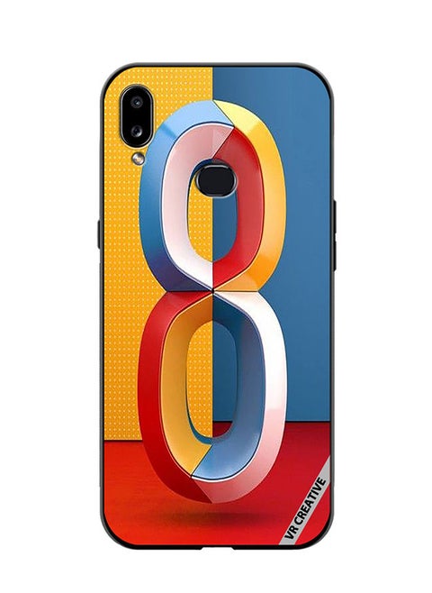 Protective Case Cover For Samsung Galaxy A10s Number 8 Design Multicolour