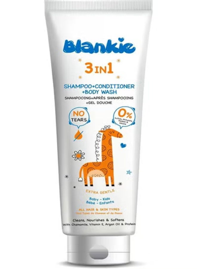 بلانكي 3في1شامبو +بلسم+ غسول للجسم 200مل