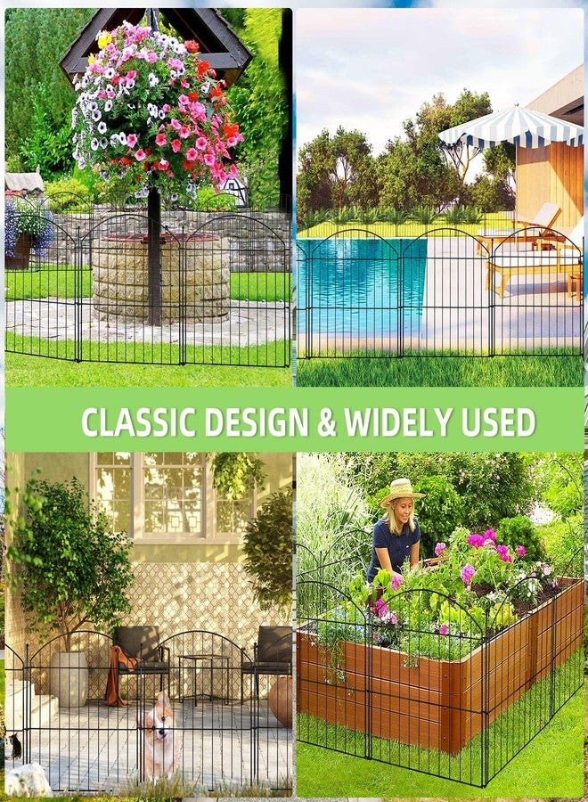 Thrivinest Decorative Garden Fence 24in (H) x10ft (L), 5 Pack No Dig Fence Animal Barrier for Dog with Lock, Arched Flower Bed Edging, Wire Border Panel Fencing for Yard Patio Outdoor Decor - Image 5