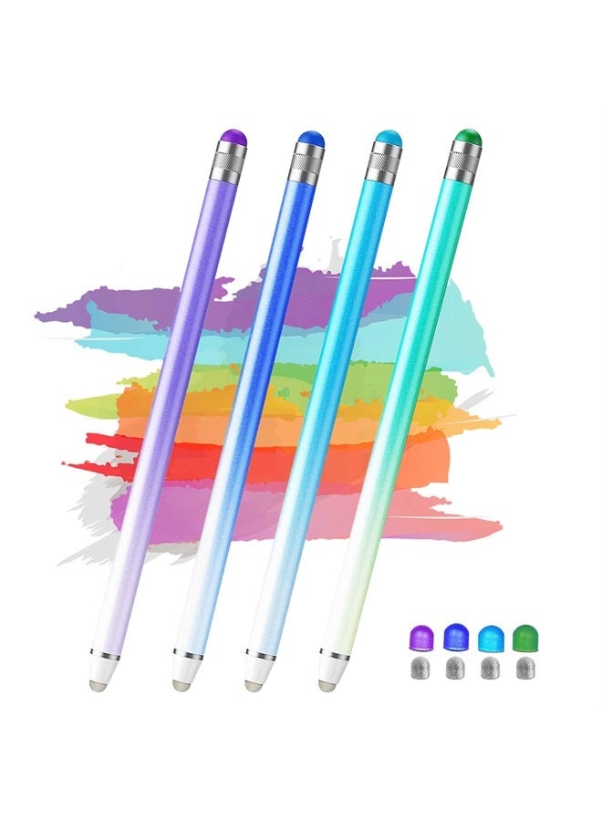 Luntak 2 in 1 Stylus Pens for Touch Screens High Sensitivity & Precision iPad Pen with 8 Extra Tips,Stylus Pen for iPhone Compatible with All Touch Screen Devices-4 Packs - Image 1