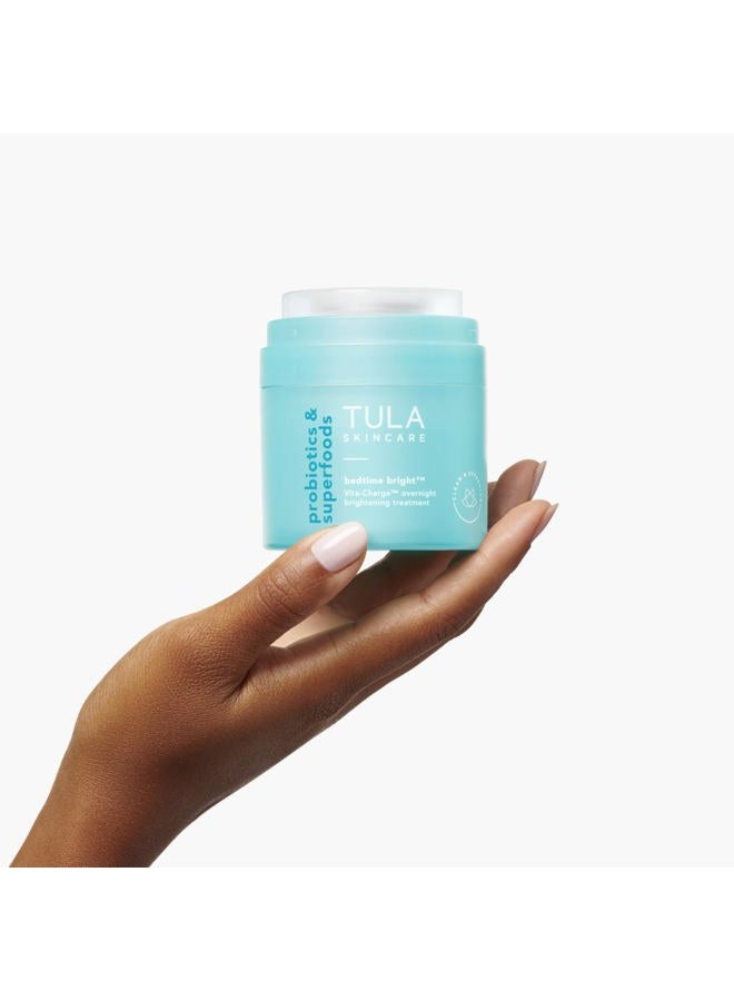 TULA Skin Care Bedtime - Bright Vita-Charge™ Overnight Brightening Treatment, Vitamin C & Niacinamide help Even Skin Tone & Texture, 1.7fl oz - Image 3