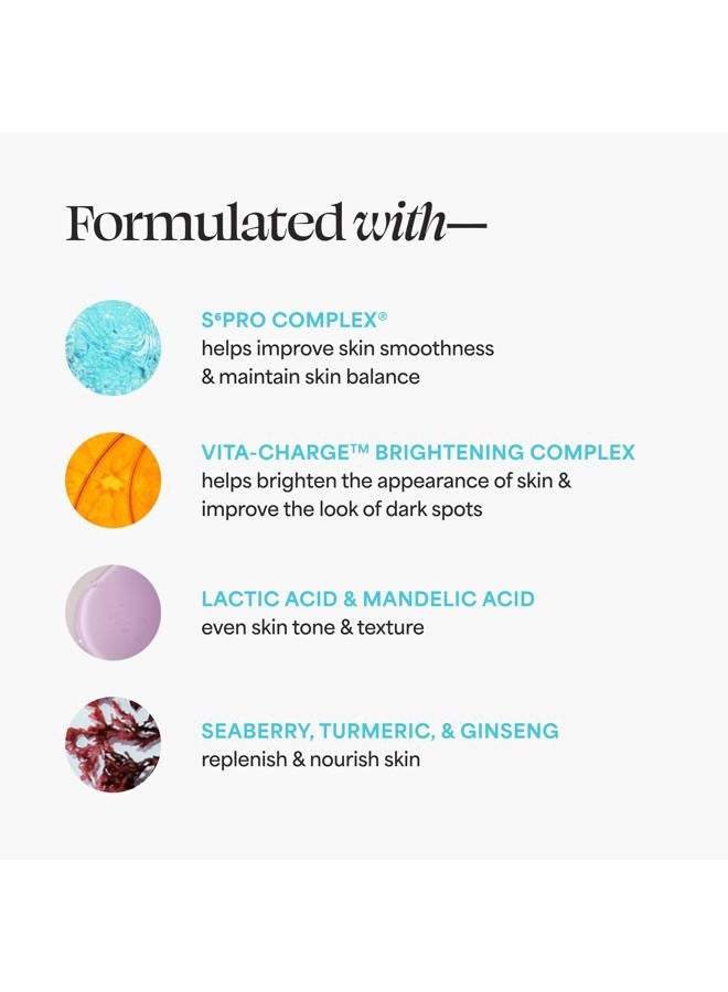 TULA Skin Care Bedtime - Bright Vita-Charge™ Overnight Brightening Treatment, Vitamin C & Niacinamide help Even Skin Tone & Texture, 1.7fl oz - Image 4