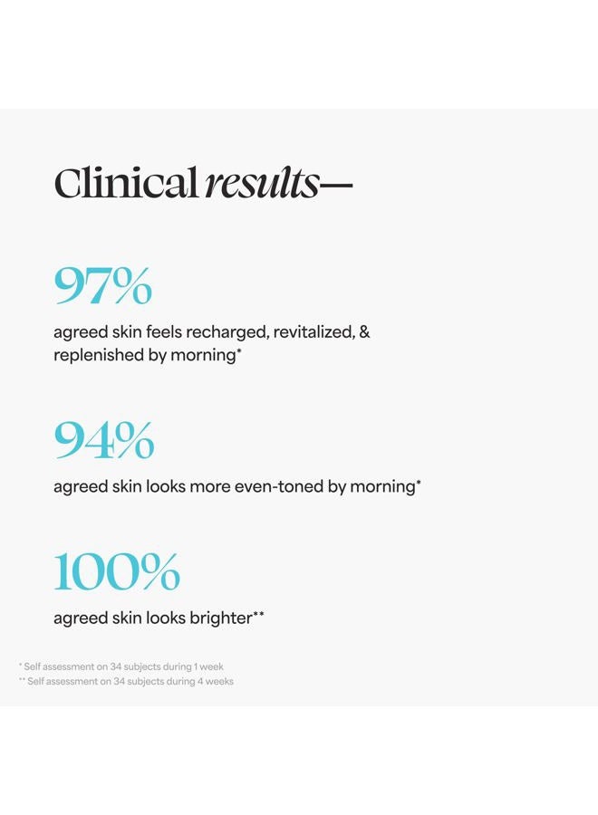 TULA Skin Care Bedtime - Bright Vita-Charge™ Overnight Brightening Treatment, Vitamin C & Niacinamide help Even Skin Tone & Texture, 1.7fl oz - Image 5