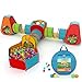 Playz 7pc Kids Play Tent with 1 Big Ball Pit for Babies 3 Play Tunnel for Toddlers and 3 Pop Up Tents Playhouse Bundle Best Birthday Gift for Boys Girls Indoor Outdoor Use Portable Play Center - Image 2