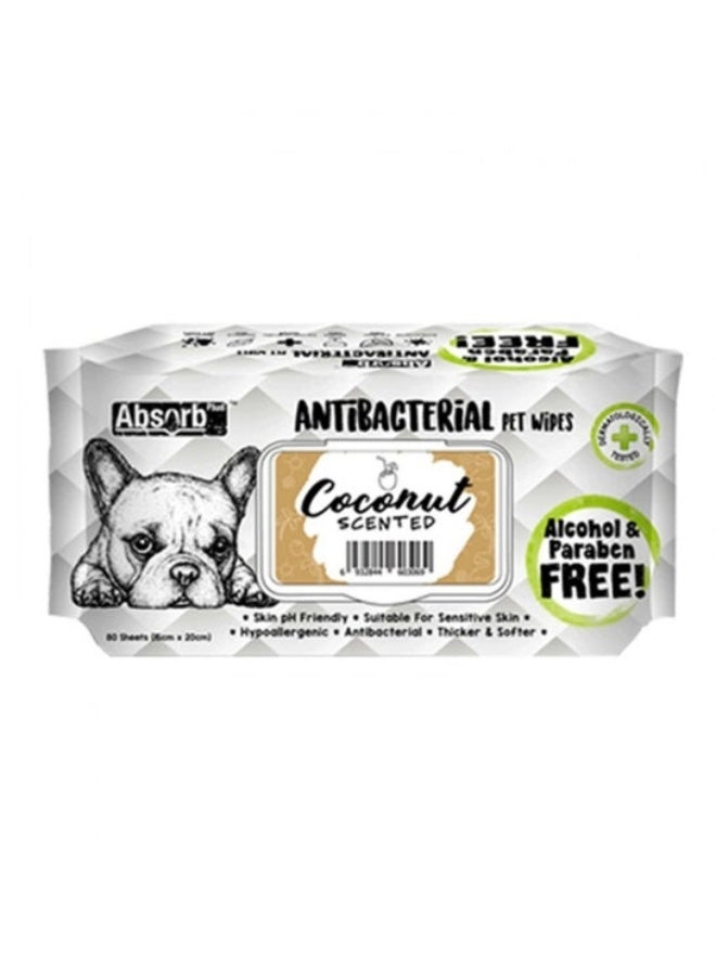 Absolute Holistic Absolute Pet Absorb Plus Antibacterial Pet Wipes Coconut 80 Sheets - Image 4