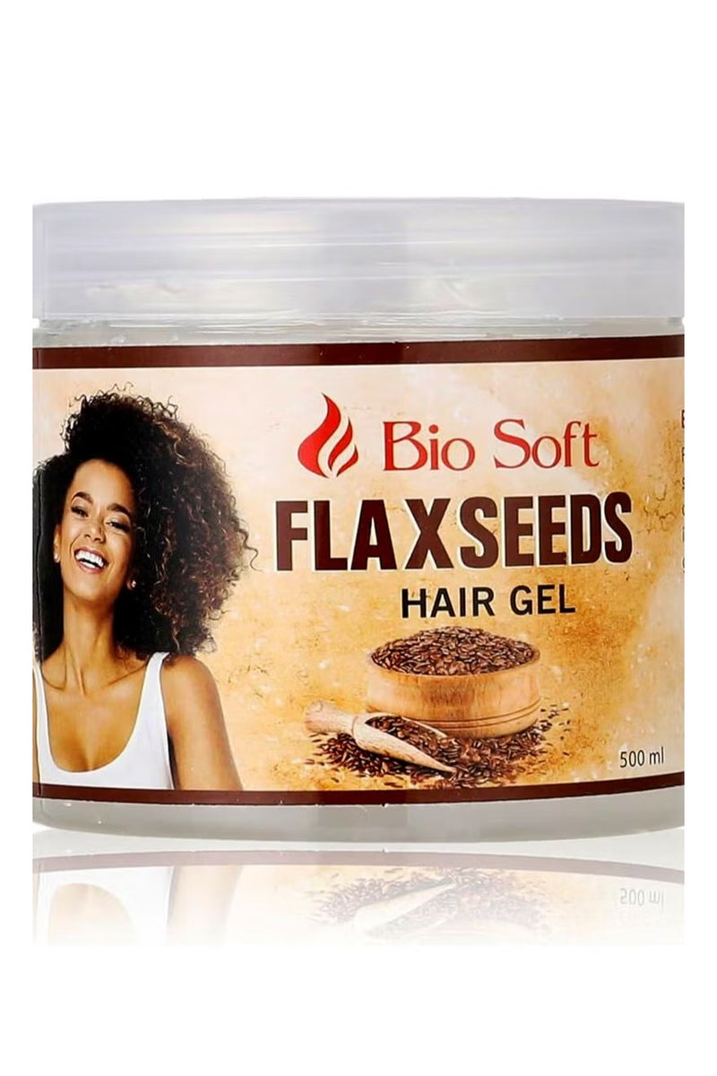 بيو سوفت بايو سوفت جل الشعر ببذور الكتان 500 مل