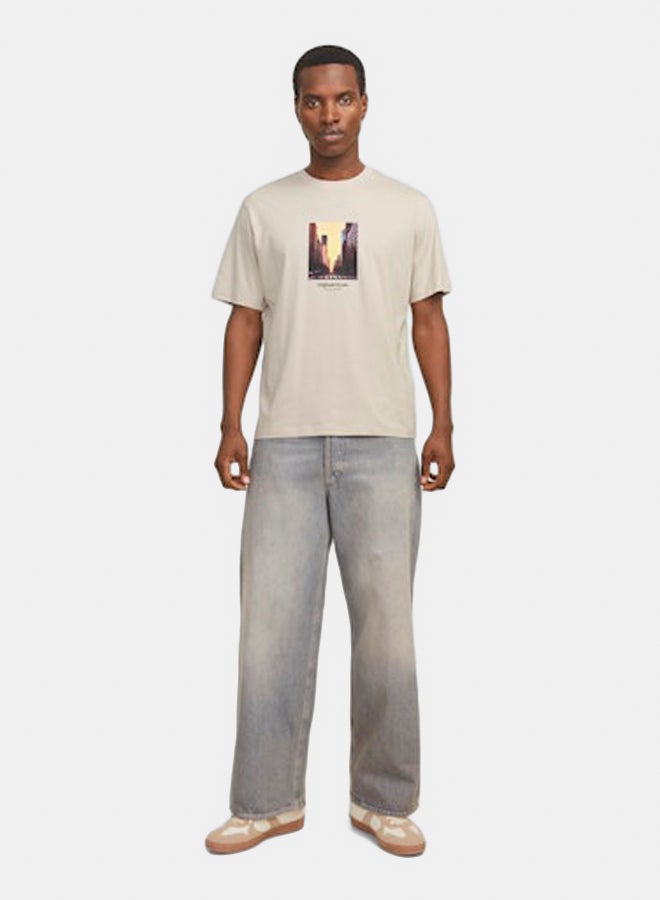 JACK & JONES JACK & JONES Mens Vesterbro Picture Crew Neck Tee  - Image 1