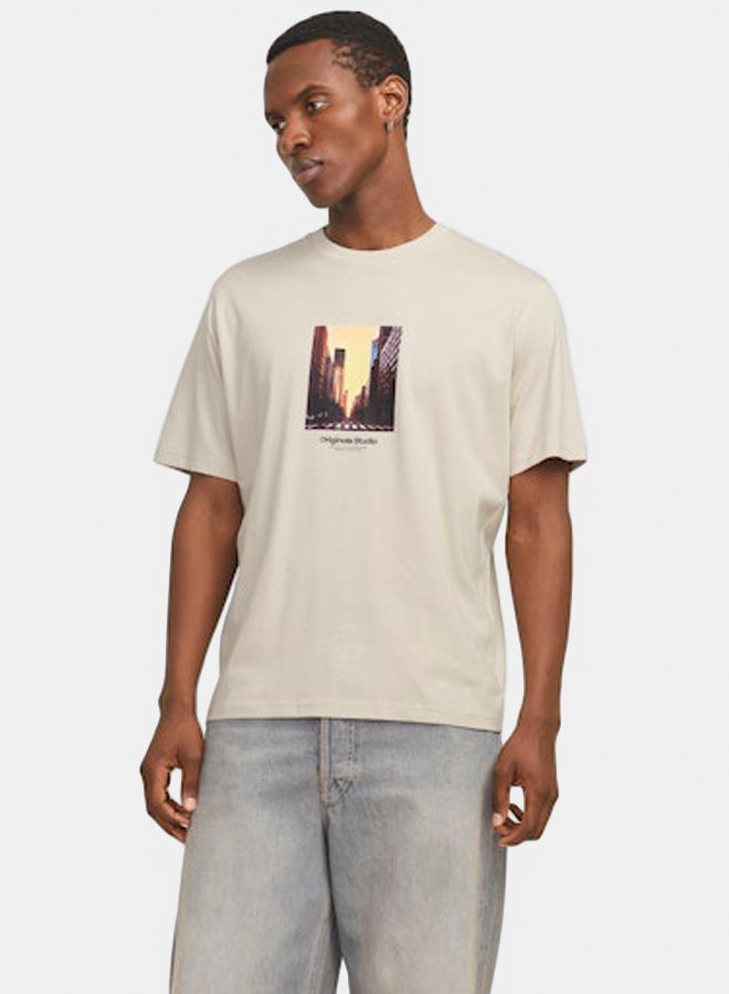 JACK & JONES JACK & JONES Mens Vesterbro Picture Crew Neck Tee  - Image 3