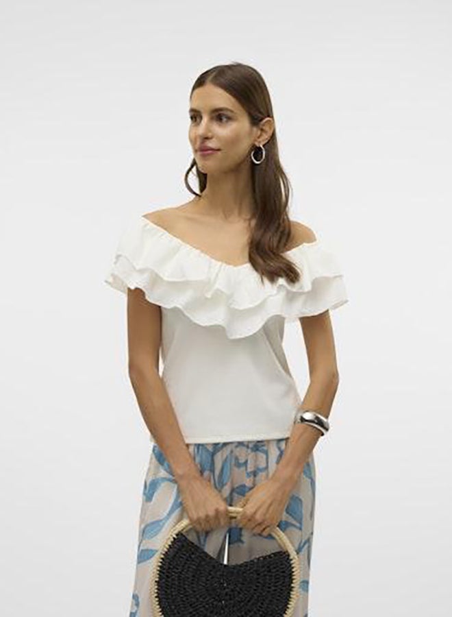 VERO MODA Vmane Sl Frill Short Top Jrs Ga  - Image 3