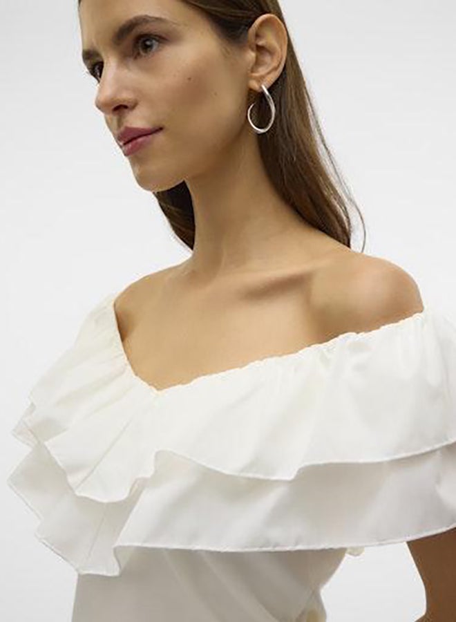 VERO MODA Vmane Sl Frill Short Top Jrs Ga  - Image 4