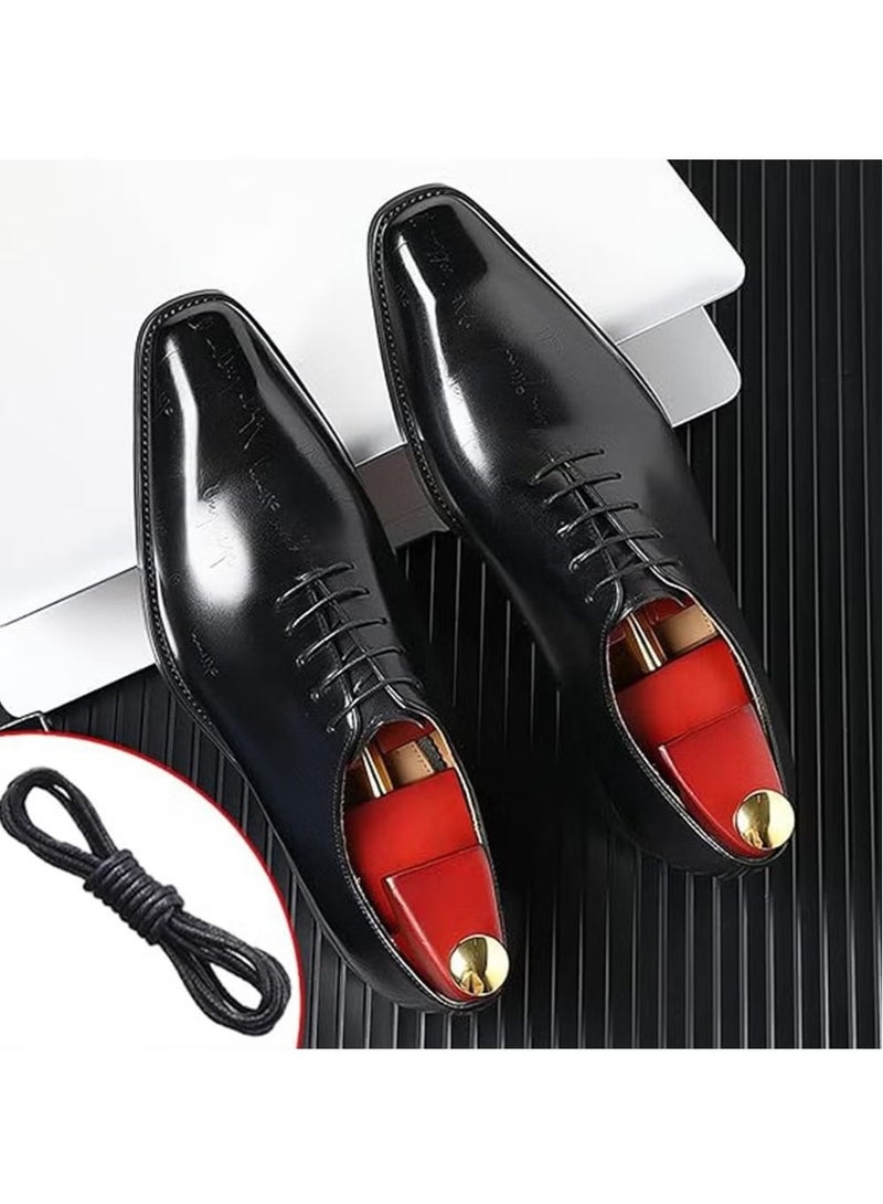 GMORO 4 Pairs Waxed Round Bootlaces Premium,Formal Cotton Shoelaces for Oxford Dress Boots Leather Shoes 80 cm Normal Men's and Women's British Style Casual Leather Shoes Leather Boots Shoelaces - Image 5