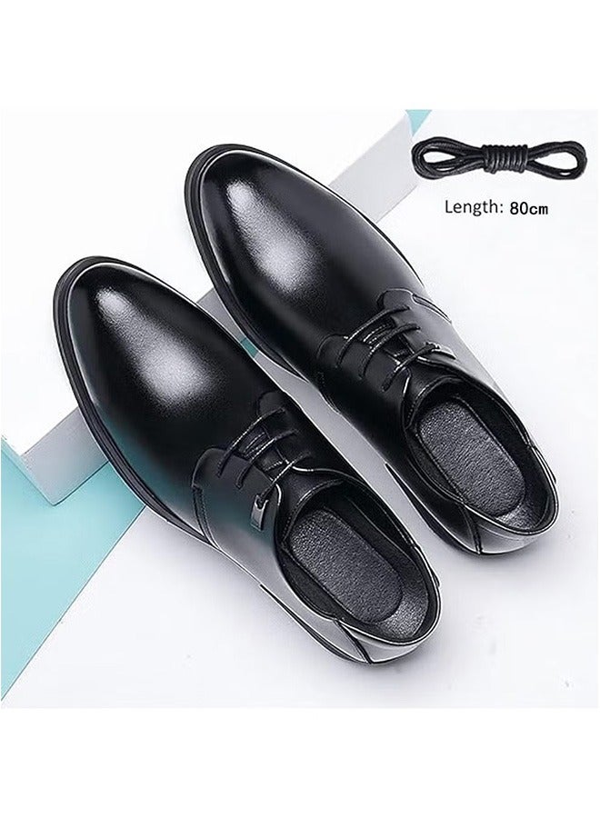 GMORO 4 Pairs Waxed Round Bootlaces Premium,Formal Cotton Shoelaces for Oxford Dress Boots Leather Shoes 80 cm Normal Men's and Women's British Style Casual Leather Shoes Leather Boots Shoelaces - Image 2