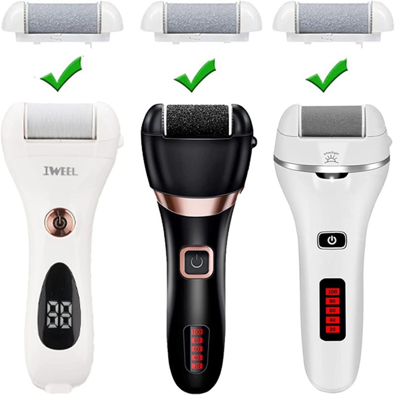 IWEEL 3 Different Replacement Roller Head for IWEEL/CIVYPRO/OTAZWA/ADAMPARK/ZIKILLYA/ELMCHEE/NICEBIRDIE Foot File Pedicure Tools for Feet Callus Shaver Pedicure kit for Cracked Heels and Dead Skin - Image 4