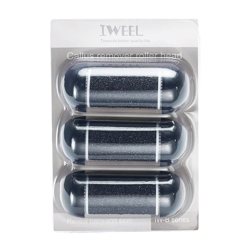 IWEEL 3 Different Replacement Roller Head for IWEEL/CIVYPRO/OTAZWA/ADAMPARK/ZIKILLYA/ELMCHEE/NICEBIRDIE Foot File Pedicure Tools for Feet Callus Shaver Pedicure kit for Cracked Heels and Dead Skin - Image 1