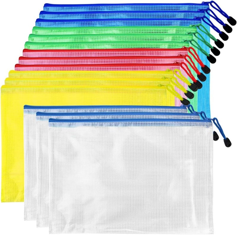 Bantoye 25-Piece A4 Zipper File Bags - Waterproof PVC Document Organizer - Image 1