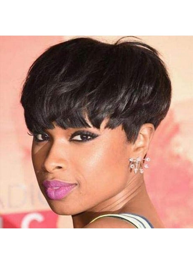 FCHW-wig Short Hair Wigs Pixie Cuts Wigs Short Straight Black Ladies Wigs Synthetic Short Wigs For Black Women African American Women Dj9411  - Image 3