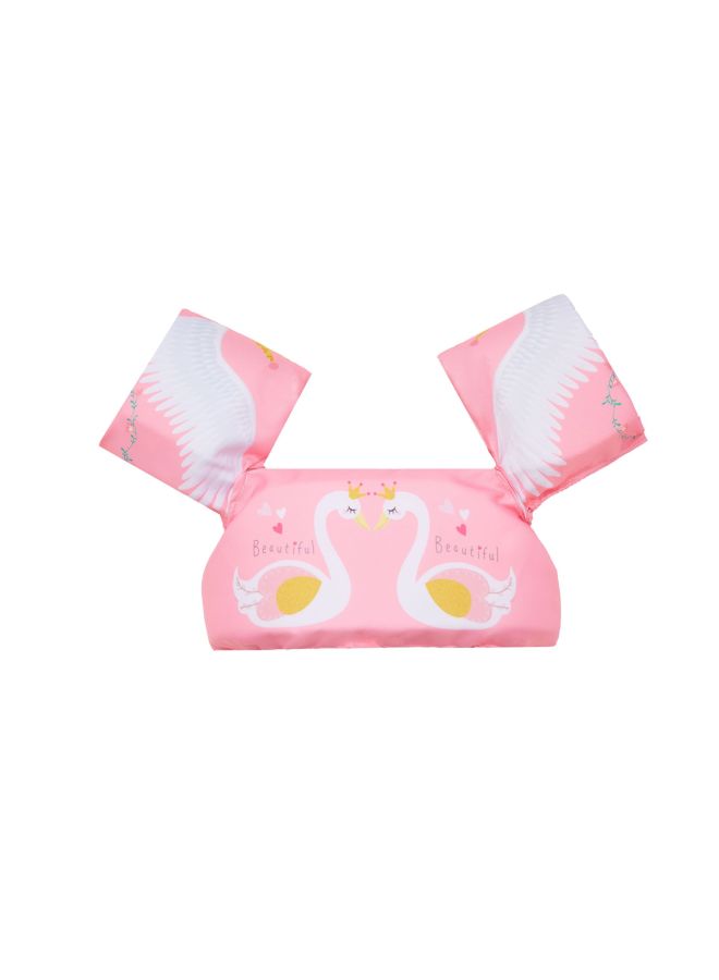 Generic Cartoon Baby Swimming Arm Floats Arm Rings Vest Buoyancy Aid Water Sleeves Swimming Equipment Outdoor Sports Leisure-Color:Pink Swan - Image 1
