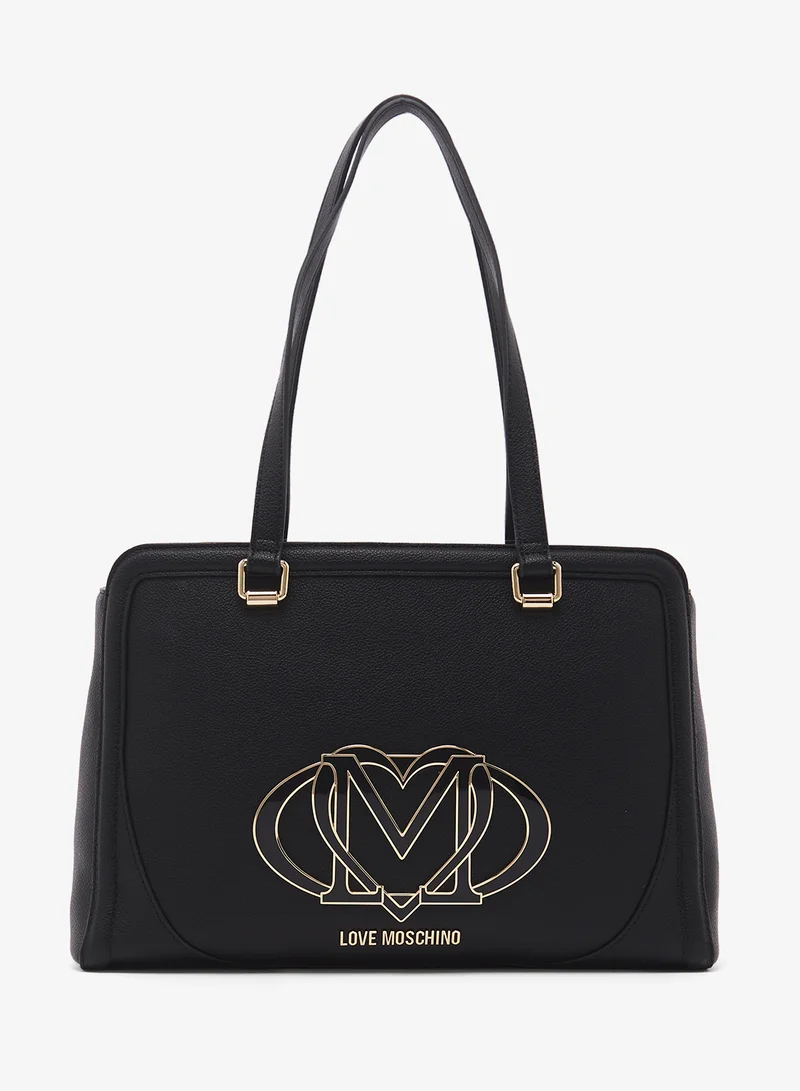 لوف موسكينو Top handle logo shopper