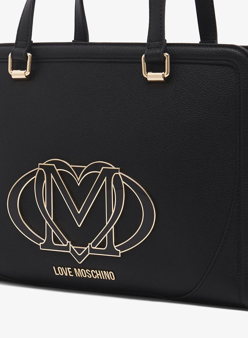 لوف موسكينو Top handle logo shopper