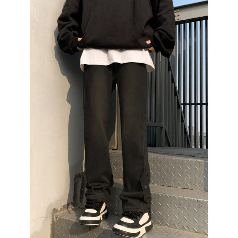 Unisex Classic Denim Jeans Loose Fit Daily Outdoor Wear - Image 3
