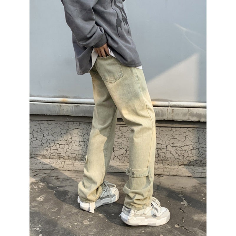 Unisex Classic Denim Jeans Loose Fit Daily Outdoor Wear - Image 2