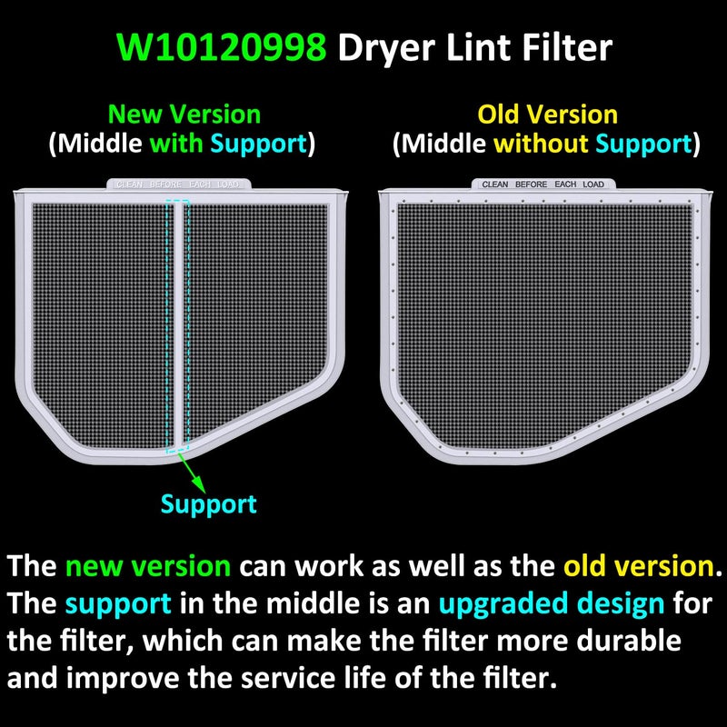 Jolaxy W10120998 Lint Filter Replacement For Kenmore Maytag Whirlpool Dryers Upgraded Ultra Durable Stainless Steel Mesh Screen Trap Compatible With Part Number Ap3967919 Ps1491676 - Image 3