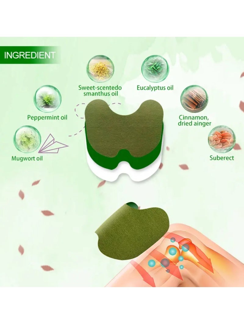 MQ 24 Pcs Knee Patch Knee Pain Relief Patches Relieve Knee Pain Wormwood Heat Patch for Knee Joint Pain Relief Neck Shoulder Muscle Soreness Patch Long Lasting Self Warming Moxibustion Meridians Patch - Image 2