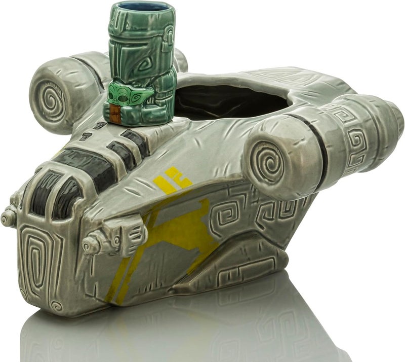 Starwars Geeki Tikis : The Mandalorian Razor Crest 55-Ounce Punch Bowl Set With Mini Muglet Tumbler - Image 3