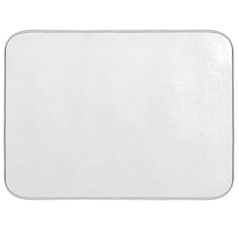 Dish Drying Mat for Kitchen Counter Absorbent Microfiber Dry Dishes Mats Drainer Counter Mat White Drying Dish Pad 16 x 18 Inch for Countertops Decor