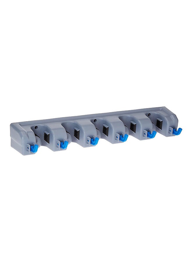Plastic Holder 5 Position With 6 Hanger 4 Screw Inside Size:43x6.2x8.5Cm