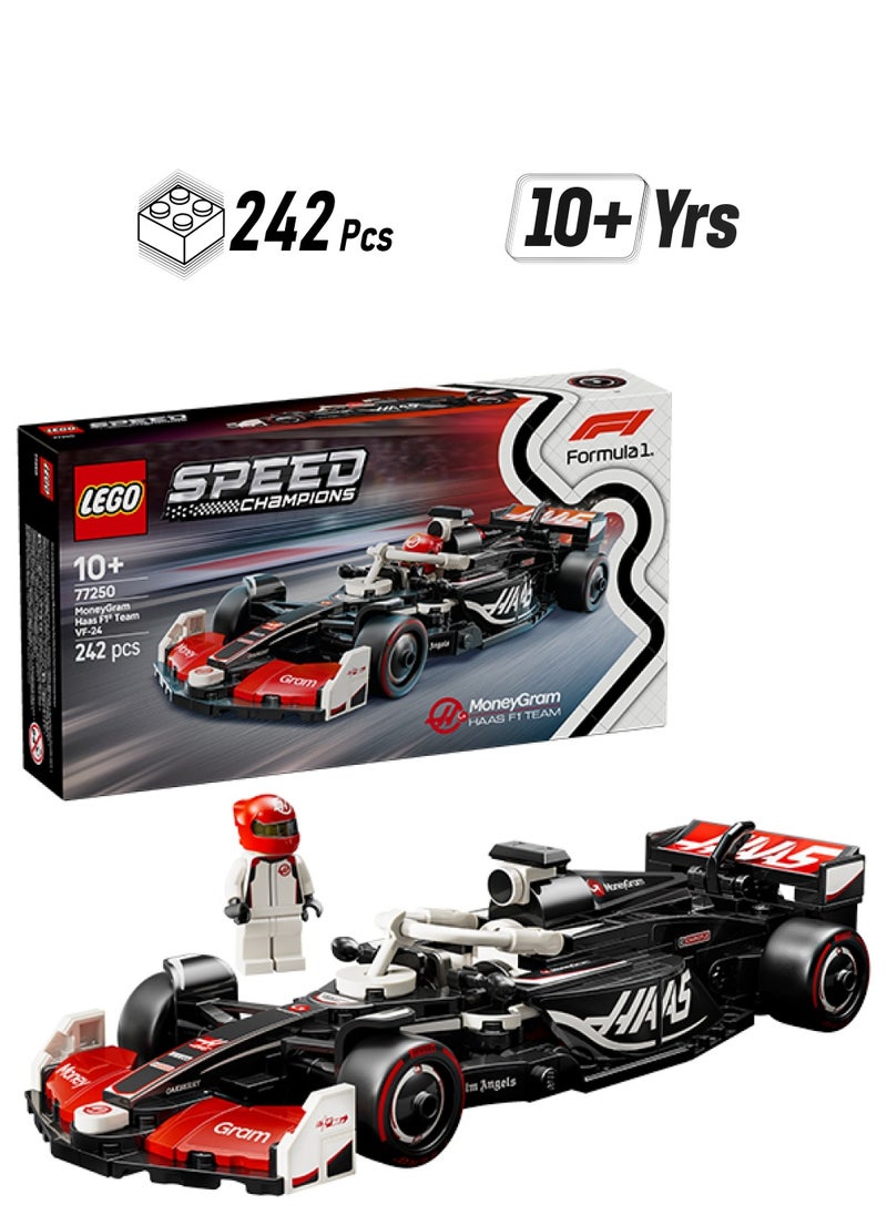 LEGO Speed Champions Moneygram Haas F1® Team Vf-24 Race Car 77250 (242) Pieces  - Image 1