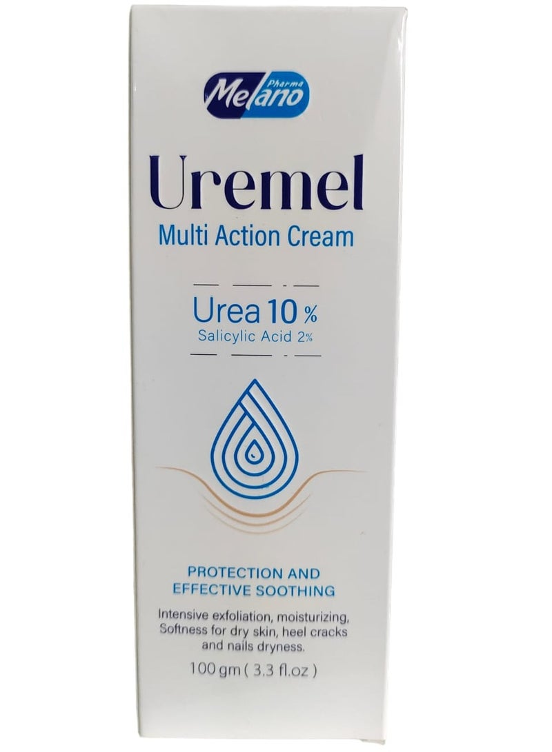 Melano Pharma Uremel Multi Action Cream Urea 10% Salicylic Acid 2% 100 g - Image 1